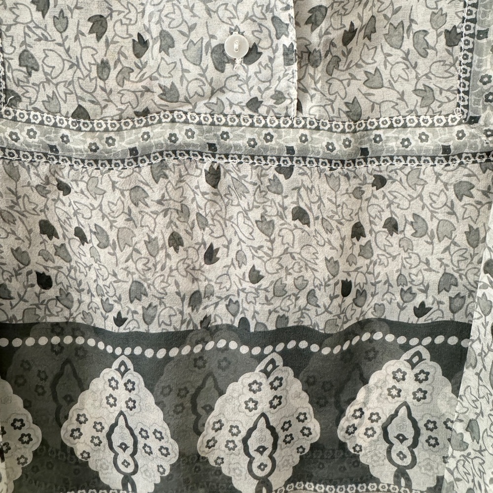 Marc Jacobs 100% Silk Printed Blouse Size 6 - Picture 3 of 6